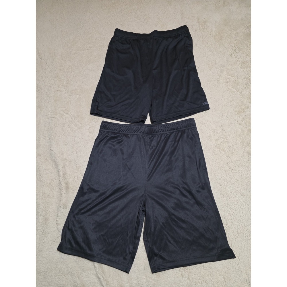 Athletic Works Boys Black Performance Athletic Shorts Size XL (14-16) 2 shorts - Picture 1 of 6